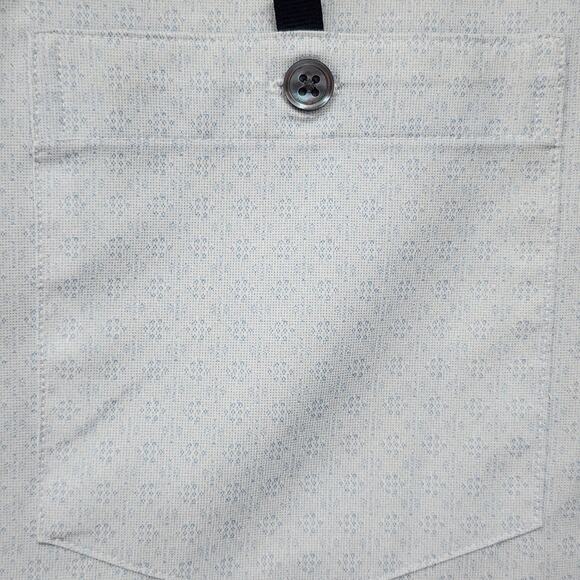 7 Diamonds Men’s Dress Shirt Large Light Blue 4-Way Stretch Short Sleeve - Picture 6 of 12
